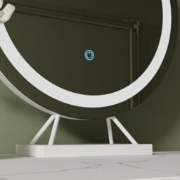 CARME Home Esme White Dressing Table With Lillia Led Mirror-White - thumbnail 6
