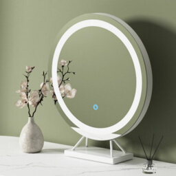 CARME Home Esme White Dressing Table With Lillia Led Mirror-White - thumbnail 5