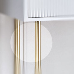 CARME Home Esme White Dressing Table With Lillia Led Mirror-White - thumbnail 4