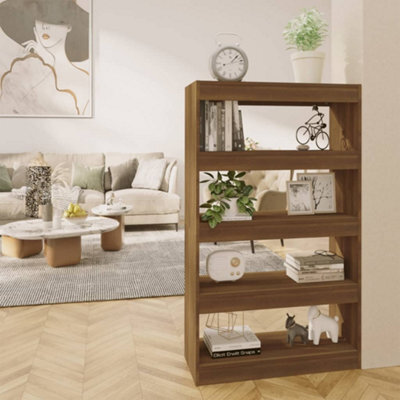 Berkfield Book Cabinet/room Divider Brown Oak 80X30X135 Cm Engineered Wood - image 1