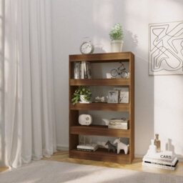 Berkfield Book Cabinet/room Divider Brown Oak 80X30X135 Cm Engineered Wood - thumbnail 3