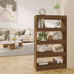 Berkfield Book Cabinet/room Divider Brown Oak 80X30X135 Cm Engineered Wood