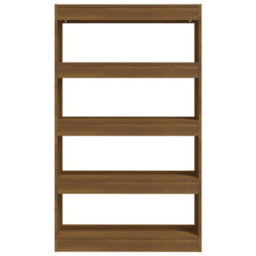 Berkfield Book Cabinet/room Divider Brown Oak 80X30X135 Cm Engineered Wood - thumbnail 5