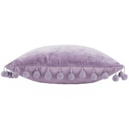 Furn. Dora Velvet Pom Pom Feather Rich Cushion - thumbnail 3