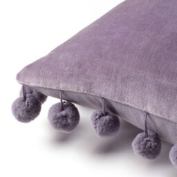 Furn. Dora Velvet Pom Pom Feather Rich Cushion - thumbnail 4