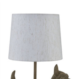 First Choice Lighting Bonnie - Scottie Dog Table Lamp With Oatmeal Linen Shade - thumbnail 4
