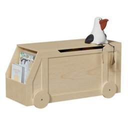 Keepreaper Natural Wooden Toy Box With Lid And Safety Hinges For Kids Storage - thumbnail 2
