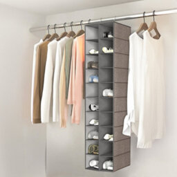 Living And Home Grey 20 Compartments Non-Woven Hanging Organizer For Shoes - thumbnail 1