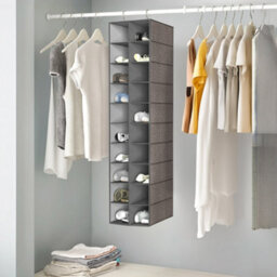 Living And Home Grey 20 Compartments Non-Woven Hanging Organizer For Shoes - thumbnail 2
