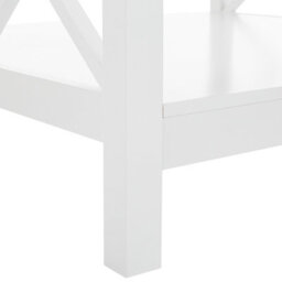 Beliani Coastline White 2-Tier Coffee Table 80 X 80 Cm Square - Hamptons Boho Style - thumbnail 5