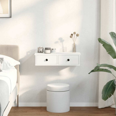 Walplus Wall Shelf With Drawers White 60X28X15 Cm Engineered Wood - image 1
