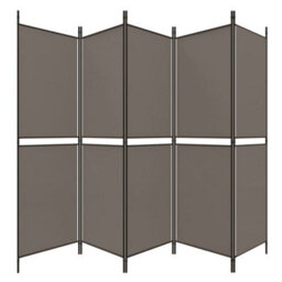 Berkfield 5-Panel Room Divider Anthracite 250X180 Cm Fabric - thumbnail 5