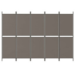 Berkfield 5-Panel Room Divider Anthracite 250X180 Cm Fabric - thumbnail 3