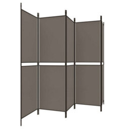 Berkfield 5-Panel Room Divider Anthracite 250X180 Cm Fabric - thumbnail 4