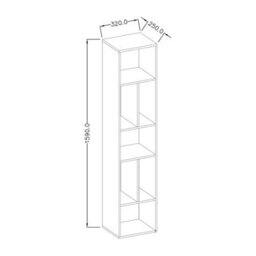 Arte Minimalist Toledo 88 Bookcase 32Cm - Pure White Matt: Sleek Storage For Contemporary Interiors - thumbnail 5