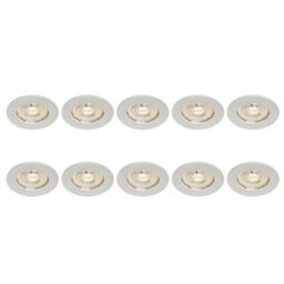 White Non-Adjustable Led Neutral White Downlight 3.1W Ip20, Pack Of 10 - thumbnail 1