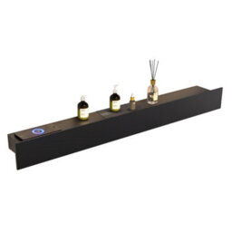 Plum&clay Eve Black Floating Wireless Charging Smart Shelf With Led Lighting (W)600mm - thumbnail 1