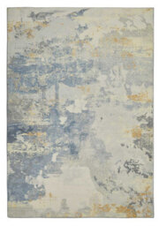 Grey Yellow Abstract Polyester Modern Soft Bedroom, Livingroom Rug - 200Cm X 290Cm - thumbnail 2