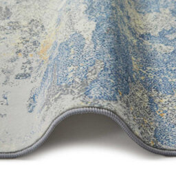 Grey Yellow Abstract Polyester Modern Soft Bedroom, Livingroom Rug - 200Cm X 290Cm - thumbnail 4