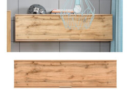 Impact Furniture Wall Mounted Cabinet Living Room Floating Unit Lift Up Door 135Cm Lounge Storage Oak Effect Zele - thumbnail 6
