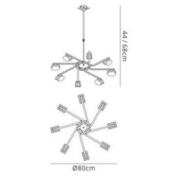 Luminosa Lighting Luminosa Alfa Pendant 8 Light G9, Polished Brass - thumbnail 6