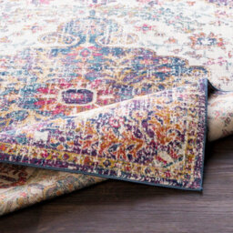 Livabliss Harput-Vintage Blue Orange Yellow Grey Traditional Boho Living Dining Bedroom Rug 80 X 220 Cm Easy Care, Non Shedding - thumbnail 4