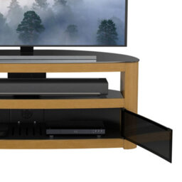 "Avf Affinity Burghley 1.25M Curved Tv Stand, For Tvs Up To 65"" - Oak" - thumbnail 8