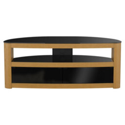 "Avf Affinity Burghley 1.25M Curved Tv Stand, For Tvs Up To 65"" - Oak" - thumbnail 7