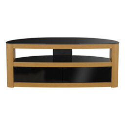 "Avf Affinity Burghley 1.25M Curved Tv Stand, For Tvs Up To 65"" - Oak" - thumbnail 6