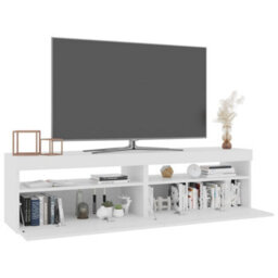 Berkfield Tv Cabinets 2 Pcs With Led Lights White 75X35X40 Cm - thumbnail 3