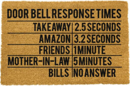 Artsy Doormats Door Bell Response Times Doormat - thumbnail 4