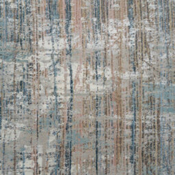 Loomed Beige Blue Living Area Rug With Distressed Finish 240X330Cm - thumbnail 6