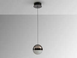 Luminosa Lighting Luminosa Orbes 15Cm Globe Pendant Ceiling Light Chrome Black Led 3000K - Uk Stock - thumbnail 5
