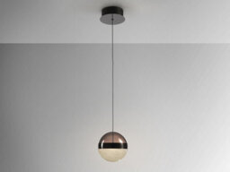 Luminosa Lighting Luminosa Orbes 15Cm Globe Pendant Ceiling Light Chrome Black Led 3000K - Uk Stock - thumbnail 4