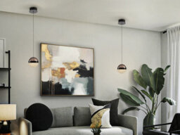 Luminosa Lighting Luminosa Orbes 15Cm Globe Pendant Ceiling Light Chrome Black Led 3000K - Uk Stock - thumbnail 2