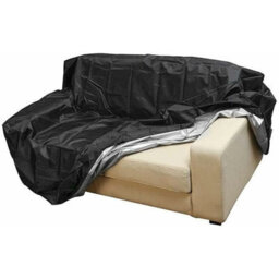 210D Garden Bench Cover, Black Exterior, Silver Interior, 3-Seater, 163X66X89Cm - thumbnail 4
