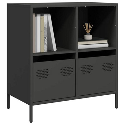 Berkfield Sideboard Black 68X39X73.5 Cm Cold-Rolled Steel - image 1