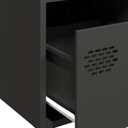 Berkfield Sideboard Black 68X39X73.5 Cm Cold-Rolled Steel - thumbnail 9