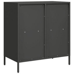 Berkfield Sideboard Black 68X39X73.5 Cm Cold-Rolled Steel - thumbnail 7