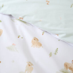 Bianca Mini Moo Cow Reversible Cotton Junior Duvet Cover Set With Pillowcase White - thumbnail 4