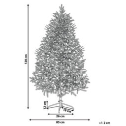 Beliani Artificial Snowy Christmas Tree Bassie 120 Cm White - thumbnail 3