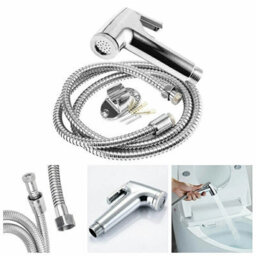Handheld Bidet Sprayer Set Chrome Shattaf Douche Kit With 1.5M Stainless Steel Hose - thumbnail 1