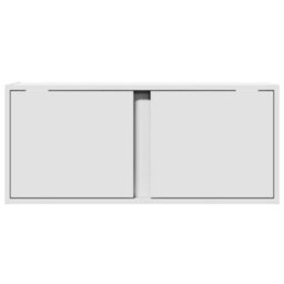 Berkfield Tv Wall Cabinet With Led Lights White 80X31X35 Cm - thumbnail 6