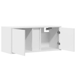 Berkfield Tv Wall Cabinet With Led Lights White 80X31X35 Cm - thumbnail 9