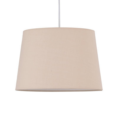 First Choice Lighting Natural Cotton 28Cm Tapered Cylinder Pendant Or Lamp Shade - image 1