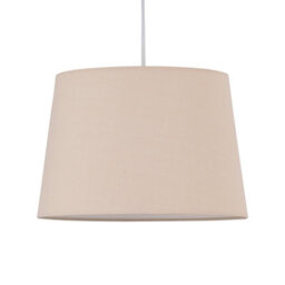 First Choice Lighting Natural Cotton 28Cm Tapered Cylinder Pendant Or Lamp Shade