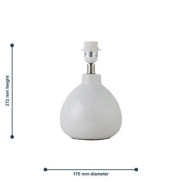 First Choice Lighting Set Of 2 Tuscan - White Ceramic Lamp Bases For 25Cm Diameter Shade - thumbnail 6