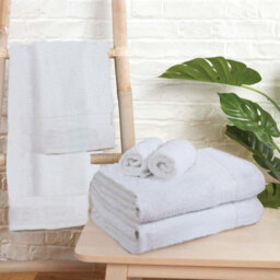 Ohs Luxury 100% Cotton Bath Sheet Bathroom Towel, 90 X 150Cm - White