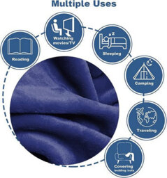 Casabella Deluxe Soft Faux Fur Mink Fleece Throw Blanket - thumbnail 3