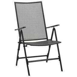 Walplus Garden Dining Set 9 Pcs Anthracite Steel - thumbnail 6